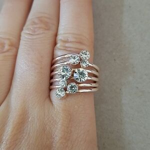 Rosetone Wrapped Stone Ring